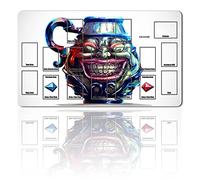 Four leaves Mat de jeu TCG Sac Gratuit avec Zone de Cartes Ygo Card Game Table Pad Taille 60x35cm Tapis de Souris Compatible avec MTG TCG pour Teen et Adult, Indoor, Fantasy, Unisex