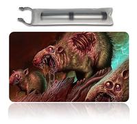 Four leaves Rotting Rats - Tapis de jeu MTG + sac étanche gratuit, tapis de table MTG Playmate, tapis de souris MTG, résistant à la poussière et imperméable pour le soutien MTG Combat