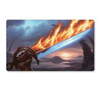 Four leaves Sword od Fire and Ice,DE - Tapis de jeu MTG+sac étanche gratuit, tapis de table MTG Playmate, tapis de souris MTG, résistant à la poussière et imperméable pour le soutien MTG Combat