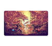 Four leaves Ygo (15) - Tapis de jeu TCG + sac imperméable gratuit - Motif dragon blanc aux yeux bleus - Taille 60 x 35 cm - Compatible avec MTG TCG CCG RPG DTCG
