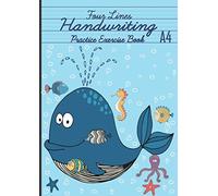 Four Lines Handwriting Practice Exercise Book A4: Cursive Handwriting Books For Children, English Handwriting Notebook, Writing Paper For Letters With Lines, Lined ... Vol3