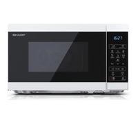 Sharp Micro-ondes YC-MS02E-W – Comptoir 20 L 800 W – Noir/Blanc