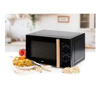 Four micro-ondes DOMO DO2820 - 20L - 700W - Minuterie 35mn - Fonction décongélation - L44 x P35,8 x H 25,8 cm - Noir finition bois