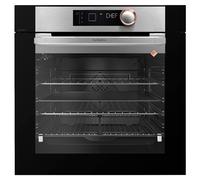 Four Multifonction+, 73l, Pyrolyse avec Porte Froide, Fermeture Douce, Mode Chef 6 recettes, SmartAssist Cuisson Basse Temperature, Guide culinaire 35 recettes, Rail telescopique 3, inox