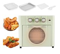 Four Multifonction Domestique, Four À Convection de 18 litres avec 3 Boutons Mécaniques, Température Réglable de 100 °C À 210 °C Et Minuterie de 0 À 60 Minutes, Circulation d'air Chaud À 360° Green