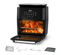 Four multifonction et friteuse à air 10L - Cuisson uniforme et sain, écran numérique, inclus 6 accessoires polyvalents - Idéal pour la friture, la grille, la cuisson au four