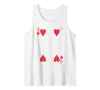 Four of Hearts Playing Card Easy Halloween Group Costume Débardeur
