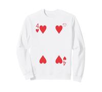 Four of Hearts Playing Card Easy Halloween Group Costume Sweatshirt