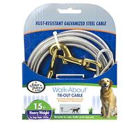 Four Paws Câble d'attache pour Chien Argenté 4,6 m