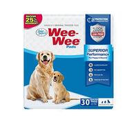 Four Paws Wee-Wee Lot de 30 Tapis hygiéniques de Performance supérieure pour Chiens et Chiots, avec Technologie Anti-Fuite à 6 Couches, pour Dressage à la Maison, Taille L, 56 cm x 58 cm