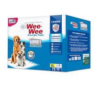 Four Paws Wee-Wee Lot de 75 Tapis hygiéniques de Performance supérieure pour Chiens avec barrière de Protection Contre Les écoulements, Tapis d'apprentissage de la propreté pour Chiots et Chiens