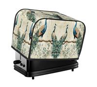 Four Peacocks Are On The Branch Housse pour grille-pain 2 tranches de cuisine avec poches Protection contre la poussière et les traces de doigts