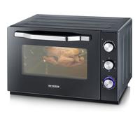 Four posable chaleur tournante - SVATV - 60 L - Pierre à pizza Ø 35 cm - Tournebroche - Minuteur 120 min - 100-230°C