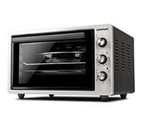 G3 Ferrari G10153 Four électrique à convection, Jusqu’à 300°C, 5 Modes de cuisson, 1400 W, Double vitrage, minuterie 90 minutes, Accessoires inclus, Argent/noir