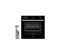Four pyrolyse encastrable noir 73l multifonction chaleur tournante porte froide