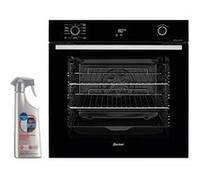SAUTER Four pyrolyse encastrable noir 73L multifonction chaleur tournante porte froide