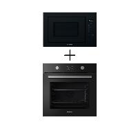 Four encastrable - Pyrolyse + Hydrolyse - ROSIERES - RO6 T3B3EYTB - Noir - Porte froide - 78L - 59,5 x 56,8 x 59,5 cm