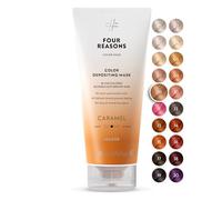 Four Reasons Masque de couleur caramel (27 couleurs), traitement tonifiant, après-shampoing déposant de couleur, tonifie et améliore les cheveux colorés - Teinture semi-permanente, végétalien et sans