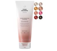 FOUR REASONS Shampooing colorant pour cheveux, bronze (8 couleurs) - Shampooing tonique pour cheveux châtain clair et dépôt de couleur, shampooing de couleur pour femme - Tonifiant semi-permanent