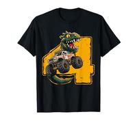 Four-Rex dans Un Monster Truck - 4ème Anniversaire garçon T-Shirt