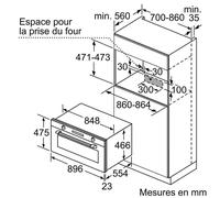 Four Siemens iQ500 VB558C0S0 - encastrable - niche - 86x56x47.7 cm (lxpxh) - avec système auto-nettoyant - classe A+ - acier inoxydable