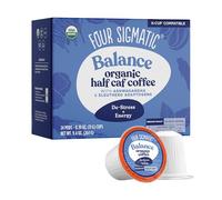 Four Sigma Foods Four Sigmatic Adaptogen Coffee K-Cups - Café moulu à torréfaction moyenne avec soutien immunitaire Ashwagandha Chaga et Tulsi et céto anti-stress, 24 unités