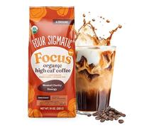 Four Sigmatic Café moulu extra fort bio à haute teneur en caféine avec L-théanine et extrait de champignon Cordyceps - Super café aux champignons booster d'énergie sans les agitations - Sac de 340,2 g