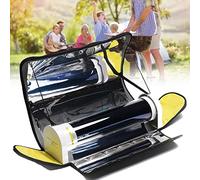 Four solaire portable, barbecue d'extérieur pliable, température de cuisson de 287,8 °C, acier inoxydable de qualité alimentaire, idéal pour le camping et les pique-niques
