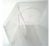 Four Square Media 10 X Véritable Amaray Triple Clear Case DVD Double Plateau 14mm colonne vertébrale - Lot de 10