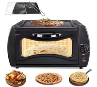 Four Tandoor Électrique Machine À Pizza 2 en 1 2100 W Température Réglable Appareil Tandoori Intérieur avec Pince À Disque de Pelle À Pizza Mini Four 15 L Naan Roti Chapati Lahmacun Manakish