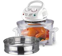 Four ventilé multifonction - WOOPSO - 12L - Anneau de rallonge 18L - Minuterie 60 minutes