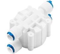 Four Way Automatic Shut-Off Valve with Quick Fittings 4 Way Automatic Shut-off Valve for OD 1/4"" OD Pipe Drinking Water Filtration System