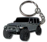 FOUR WHEEL BEAST Porte-clés Wrangler Accessoires JL Porte-clés JKU Fob compatible avec Jeep Wrangler Rubicon 2023 2022 2021, granite, Large