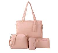 Four Woman Messenger 2019 Sac à bandoulière Sac à main Sac à main Sac à main Sac à main Portefeuille pour téléphone portable Rose Taille unique