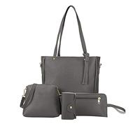 Four Woman Messenger 2019 Sac à bandoulière Sac à main Sac à main Sac à main Sac à main Sac à main Portefeuille pour téléphone portable (gris foncé, taille unique)