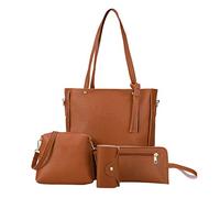 Four Woman Messenger 2019 Sac à bandoulière Sac à main Sac à main Sac à main Sac à main Sac portefeuille adhésif pour téléphone portable Marron Taille unique