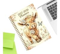 Four Year Monthly Planner - Highland Cow Notebook, 2027-2030 Goal Organizer | Four Year Monthly Planner - Highland Cow Notebook, 2027-2030 Goal Organizer, Cute Desk Journal | Long Range Schedule Book, Mo