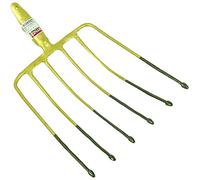 Fourche 6 dents courbée en acier pour jardin, raisins, pommes de terre - Manche non fourni