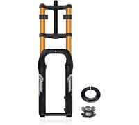 Fourche à air VTT 20/26" double couronne 1-1/8" tube de direction droit | Axe traversant 15x135mm, 190mm de débattement, blocage manuel, pour VTT/XC/AM/neige & plage