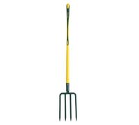 Leborgne, Fourche à Bêcher, 4 dents, Manche Tri-Matière, Tête Acier Forgé et Trempé, Idéal pour les sols lourds et caillouteux, Manche de 100 cm, Acier forgé et trempé/Fibres de verre