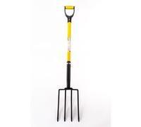 Fourche à bêcher pour jardin - Suan - 4 dents - Manche en fibre de verre - Poignée confort