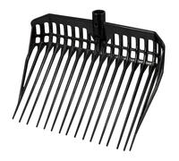 Kerbl Fourche à copeaux EcoFork sans manche pour élevage/agriculture urbaine Noir