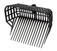 Kerbl Fourche à fumier sans manche 326056 - 17 dents, plastique incassable 38x30 cm noire