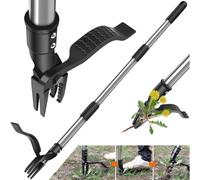 Fourche à désherber avec manche de 112 cm, outil efficace pour enlever les racines et le jardinage, modèle démontable