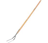 Fourche à foin 2 dents 135cm manche en frêne, droite, 28x16cm