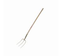 Fourche à fumier 3 dents 135cm-manche en frêne 31x22cm, laquée or