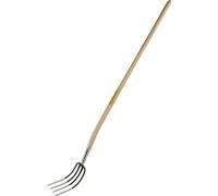 Fourche à fumier 4 dents 135 cm Manche en frêne 26 x 20 cm