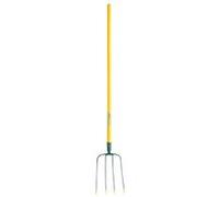 Leborgne Fourche à fumier à douille 421301 – 4 dents – Manche bois Bois G
