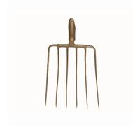 Fourche À Maïs 6 Dents Avec Douille En Fer 36x35cm Doré