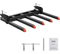 Fourche à palettes VEVOR sur godet 48", capacité de charge 1200 kg, dispositif de serrage pour les godets à palettes pour le ramassage de branches tombées, de gravats ou de déchets de jardin